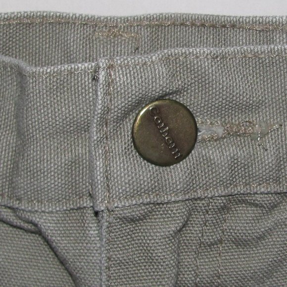 Mens' Carhartt Green Brown Drab Cargo Shorts Size 43 x 8 - Picture 2 of 8